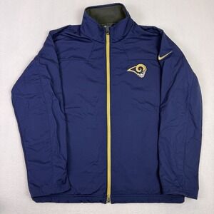 Nike NFL Los Angeles Rams On-Field Apparel XXL Full Zip Jacket Blue Gold